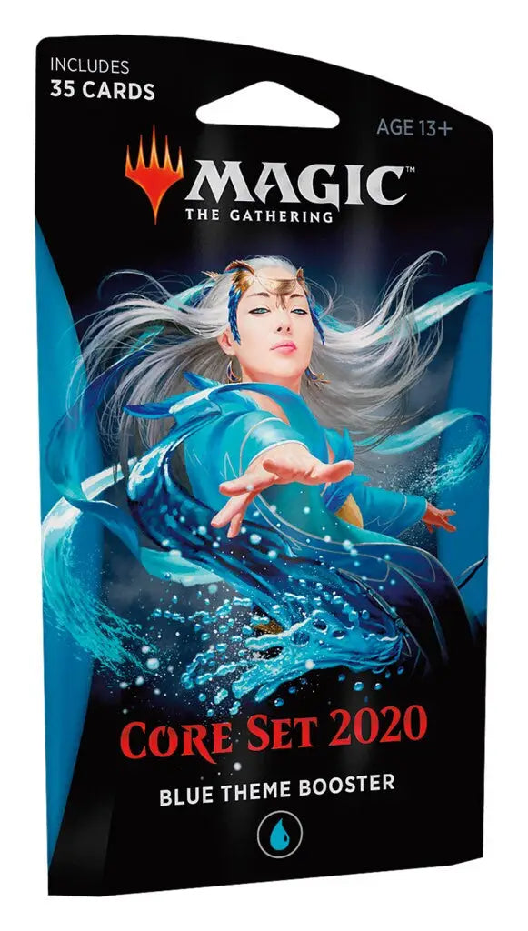 Magic The Gathering Core 2020 Blue Theme Booster pack with magical character artwork