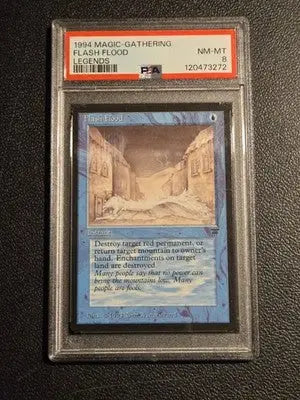 Magic The Gathering Flash Flood PSA 8 Legends Holy Light PSA 8 vintage 1994 - Magic Card Single