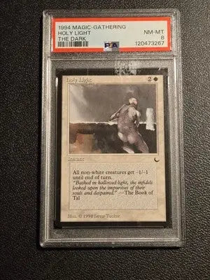 Magic The Gathering Flash Flood PSA 8 Legends Holy Light PSA 8 vintage 1994 - Magic Card Single