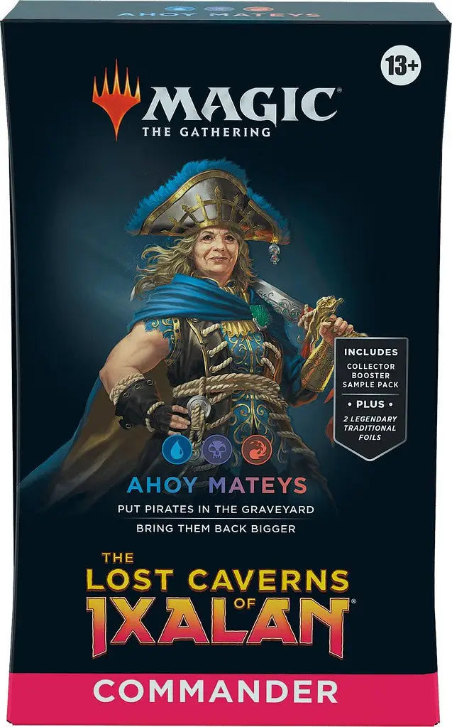 Magic: The Gathering Commander Deck box featuring pirate artwork from Lost Caverns of Ixalan
