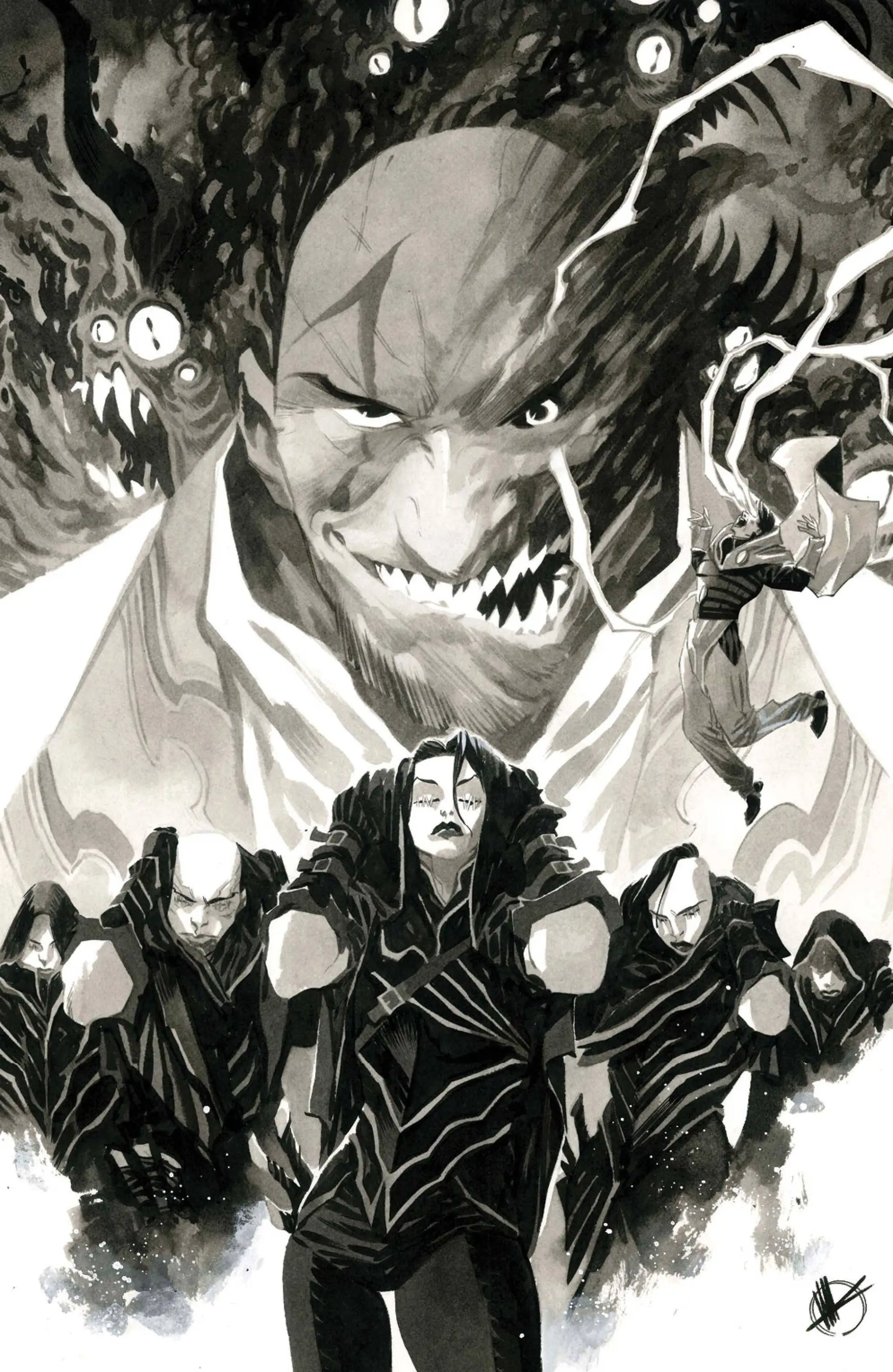 Dark creature illustration in MAGIC THE GATHERING trading cards collectible art