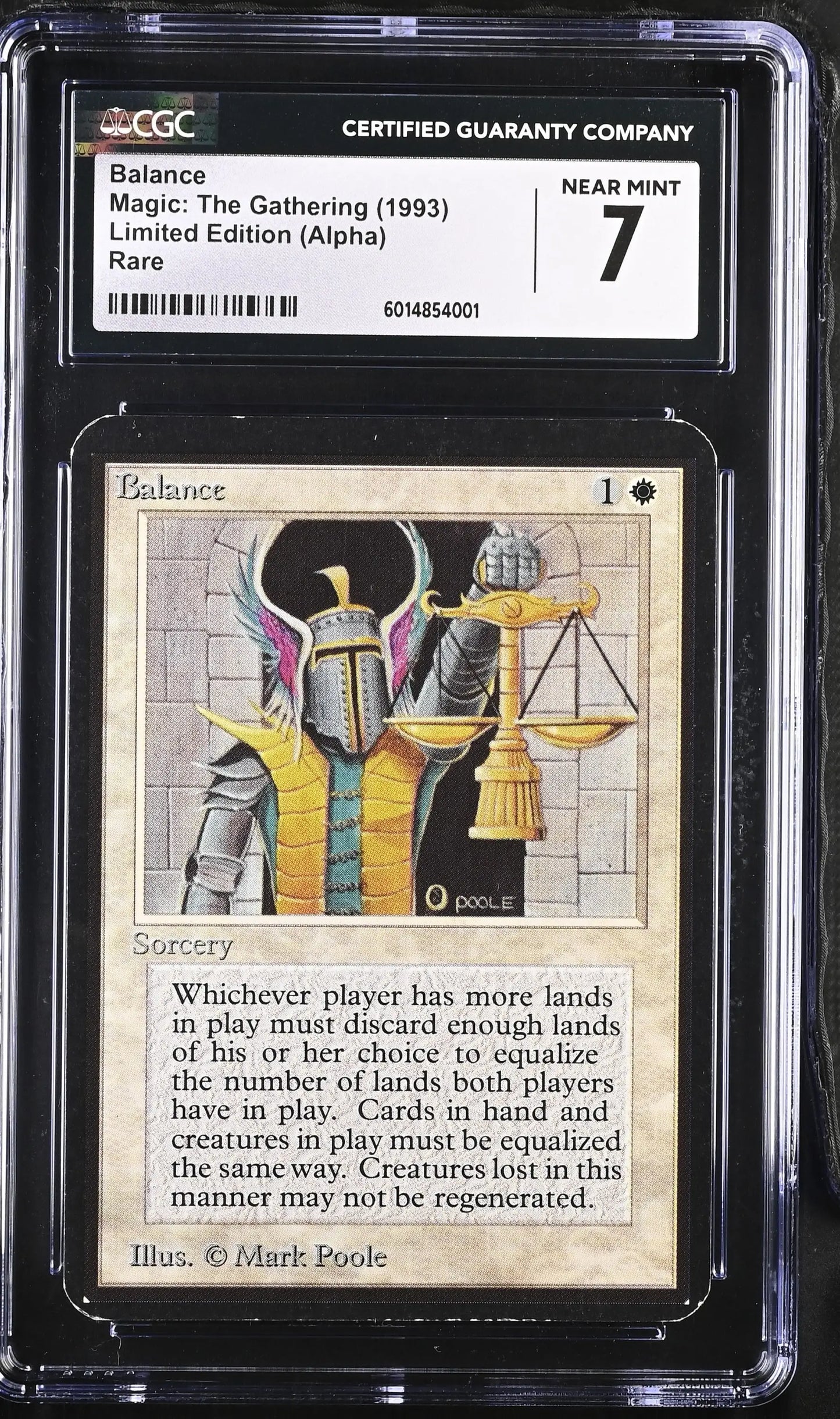 Magic: The Gathering MTG Balance [Alpha Edition] Graded CGC 7 NM - Magic Card Single