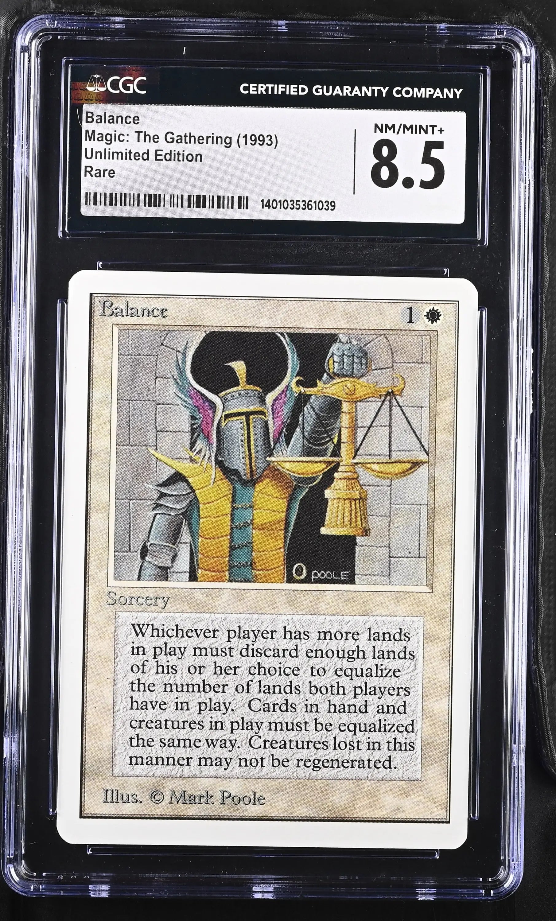 Magic: The Gathering MTG Balance [Unlimited Edition] Graded CGC 8.5 NM/Mint+ - Magic Card Single