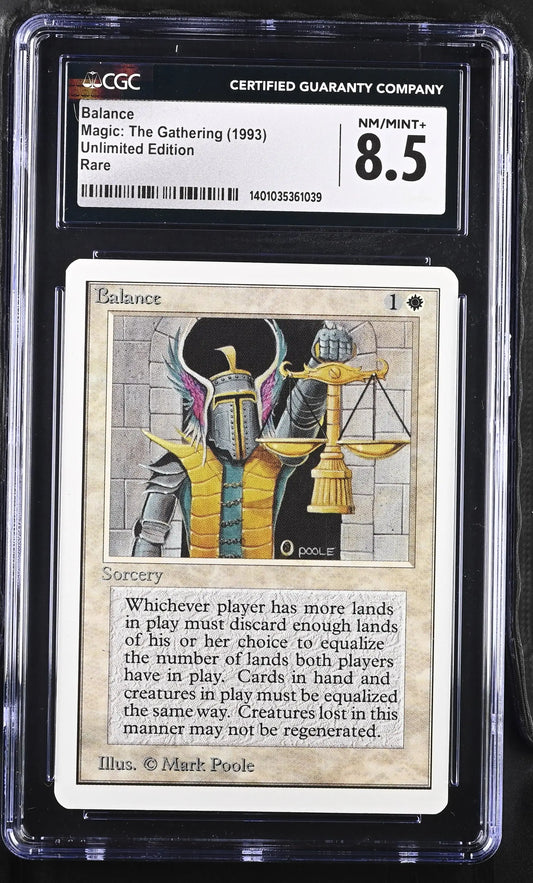 Magic: The Gathering MTG Balance [Unlimited Edition] Graded CGC 8.5 NM/Mint+ - Magic Card Single
