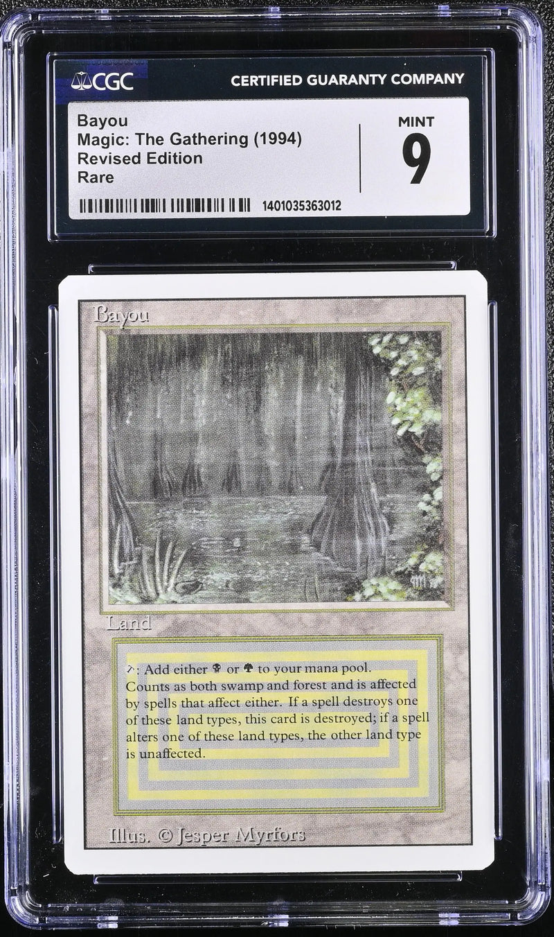 Magic: The Gathering MTG Bayou [Revised Edition] Graded CGC 9 Mint V2 - Magic Card Single