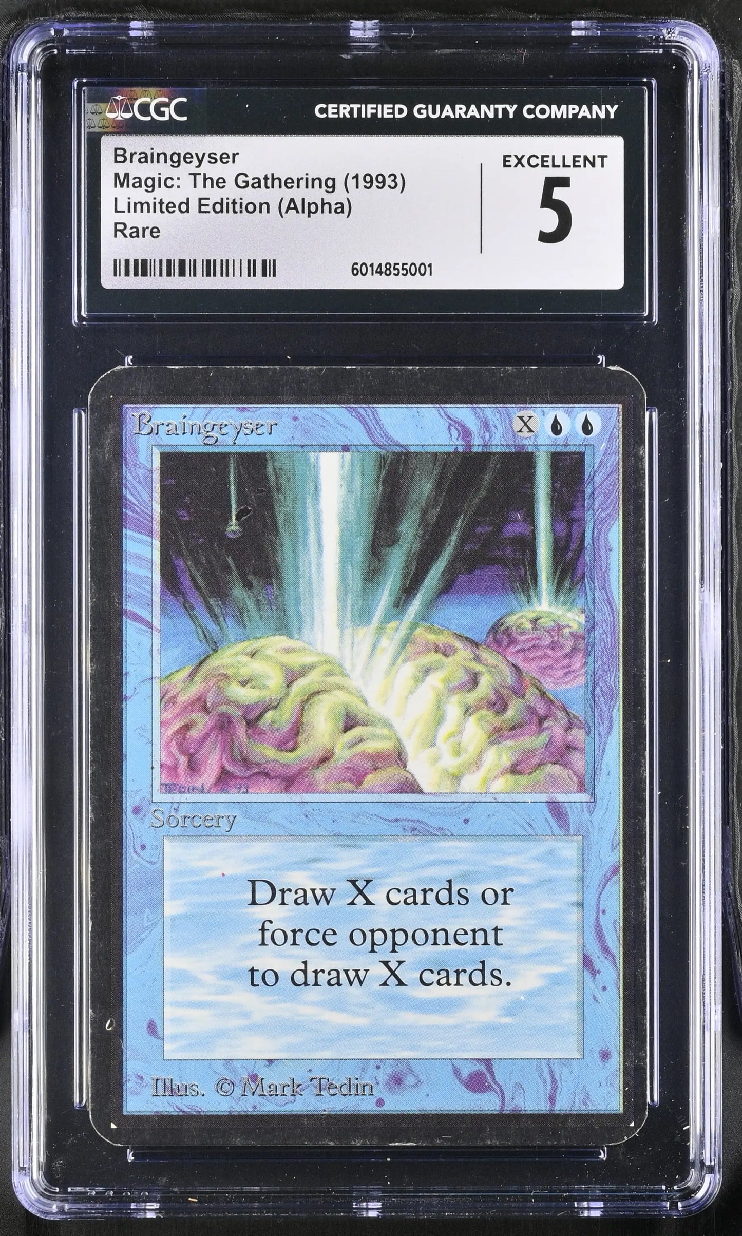 Magic: The Gathering MTG Braingeyser [Alpha Edition] Graded CGC 5 Excellent - Magic Card Single