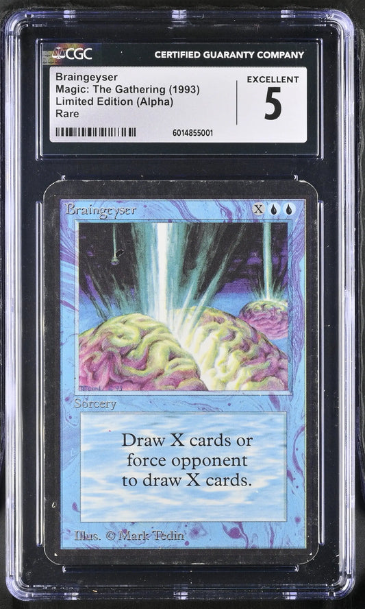 Magic: The Gathering MTG Braingeyser [Alpha Edition] Graded CGC 5 Excellent - Magic Card Single