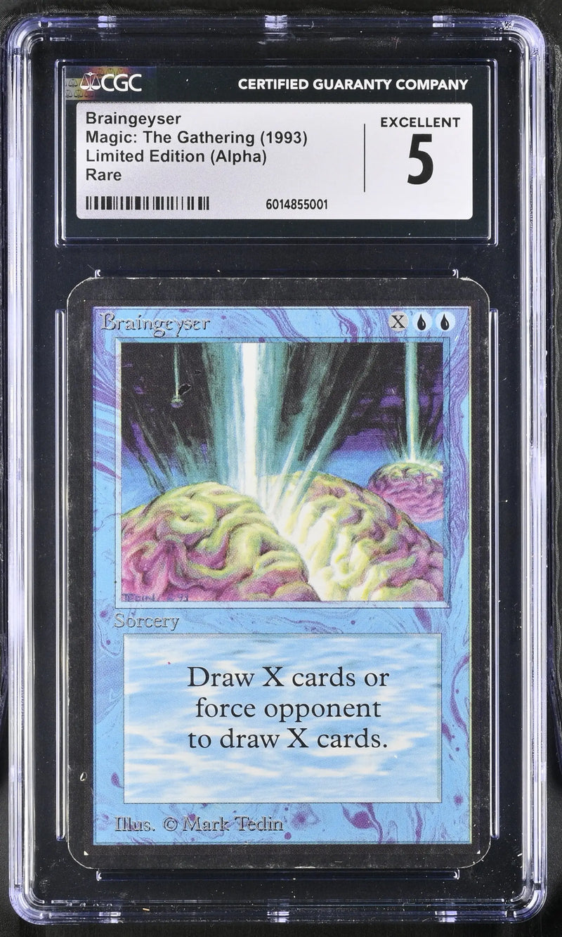 Magic: The Gathering MTG Braingeyser [Alpha Edition] Graded CGC 5 Excellent - Magic Card Single