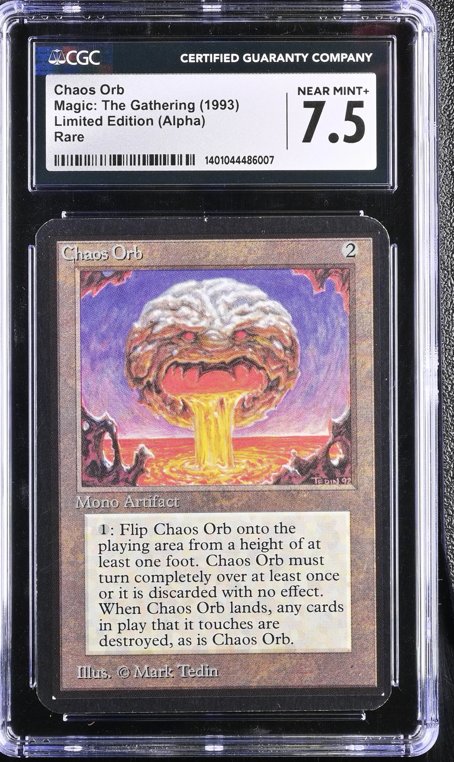 Magic: The Gathering MTG Chaos Orb [Alpha Edition] Graded CGC 7.5 Near Mint+ - Magic Card Single