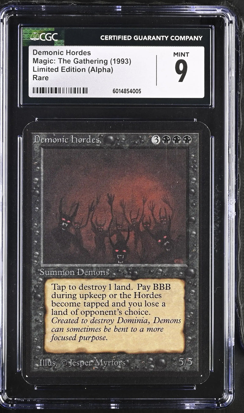 Magic: The Gathering MTG Demonic Hordes [Alpha Edition] Graded CGC 9 Mint - Magic Card Single