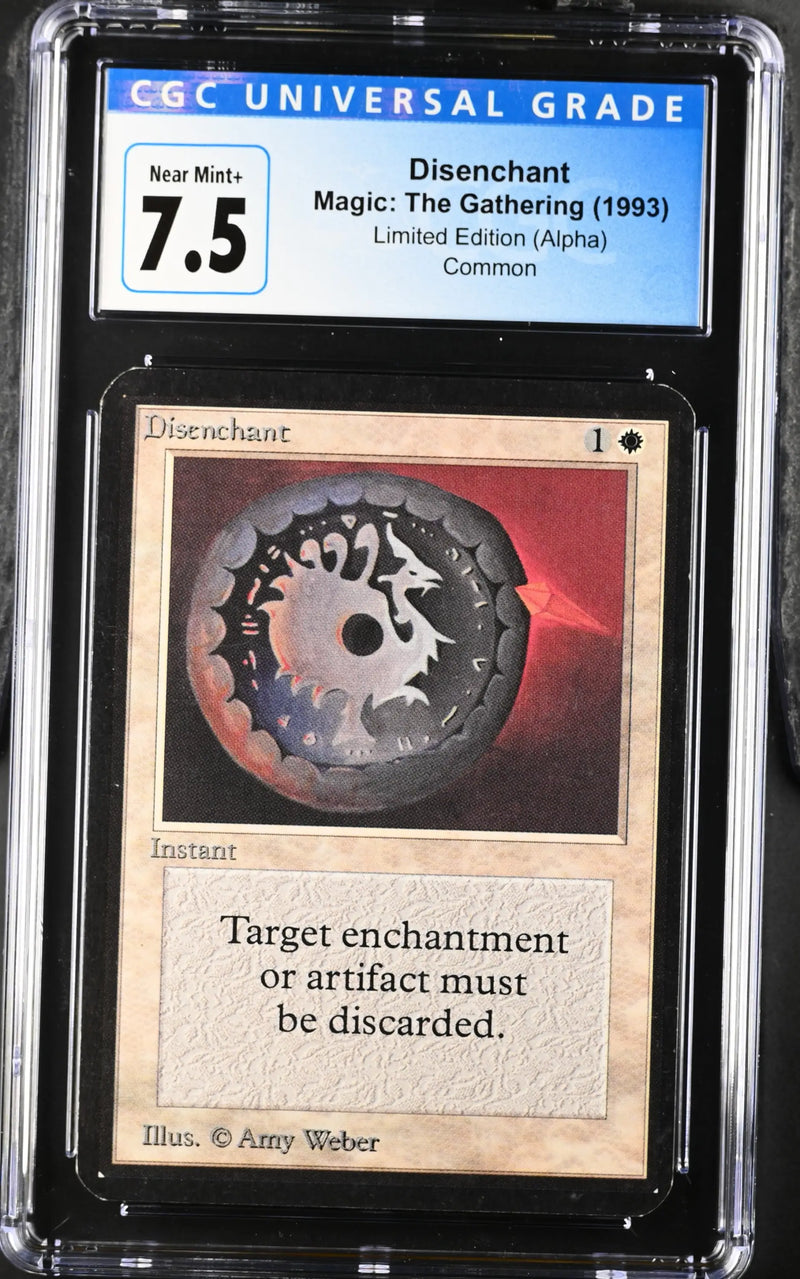 Magic: The Gathering MTG Disenchant [Alpha Edition] Graded CGC 7.5 Near Mint+ - TCG Card Single