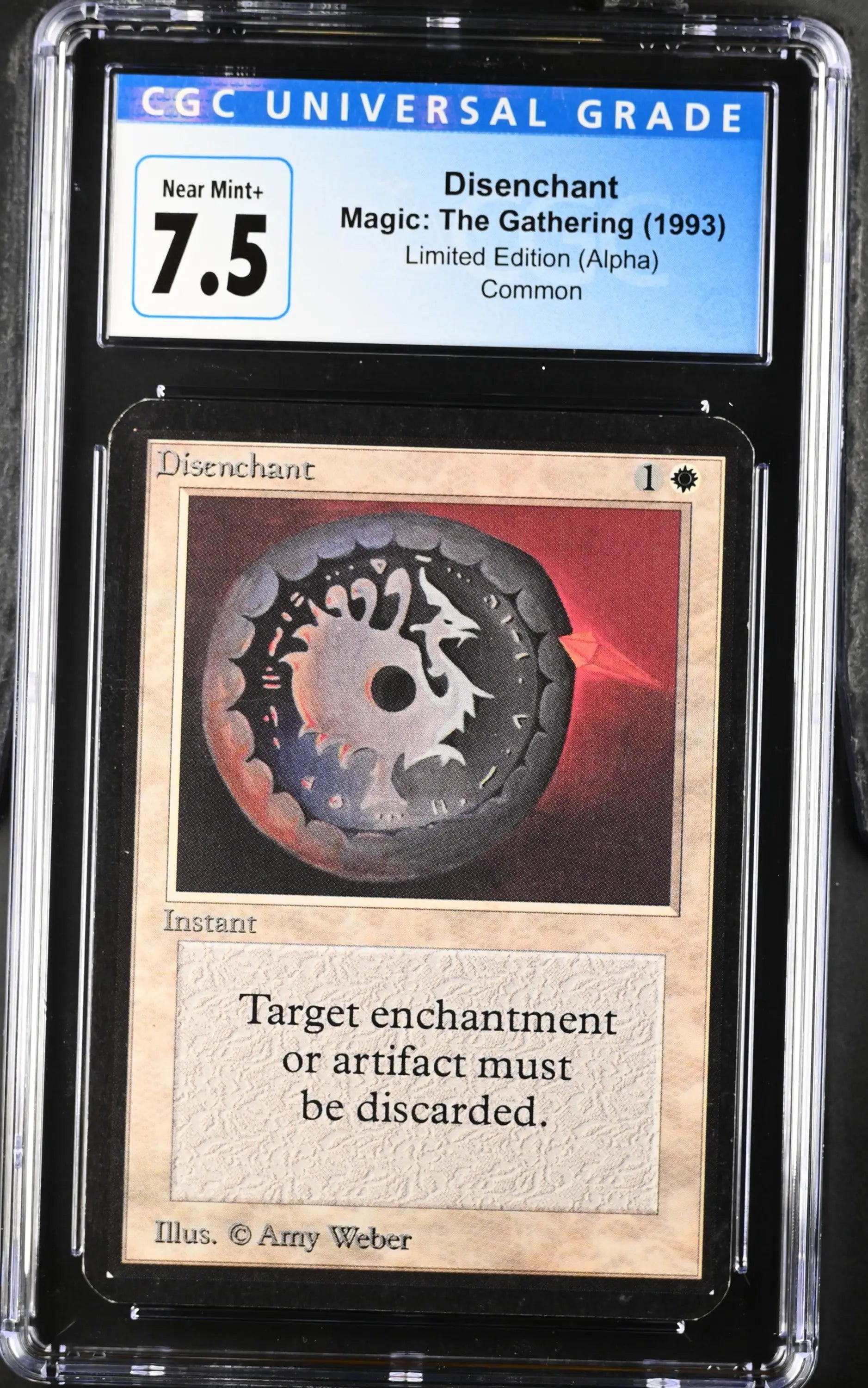 Magic: The Gathering MTG Disenchant [Alpha Edition] Graded CGC 7.5 Near Mint+ - TCG Card Single