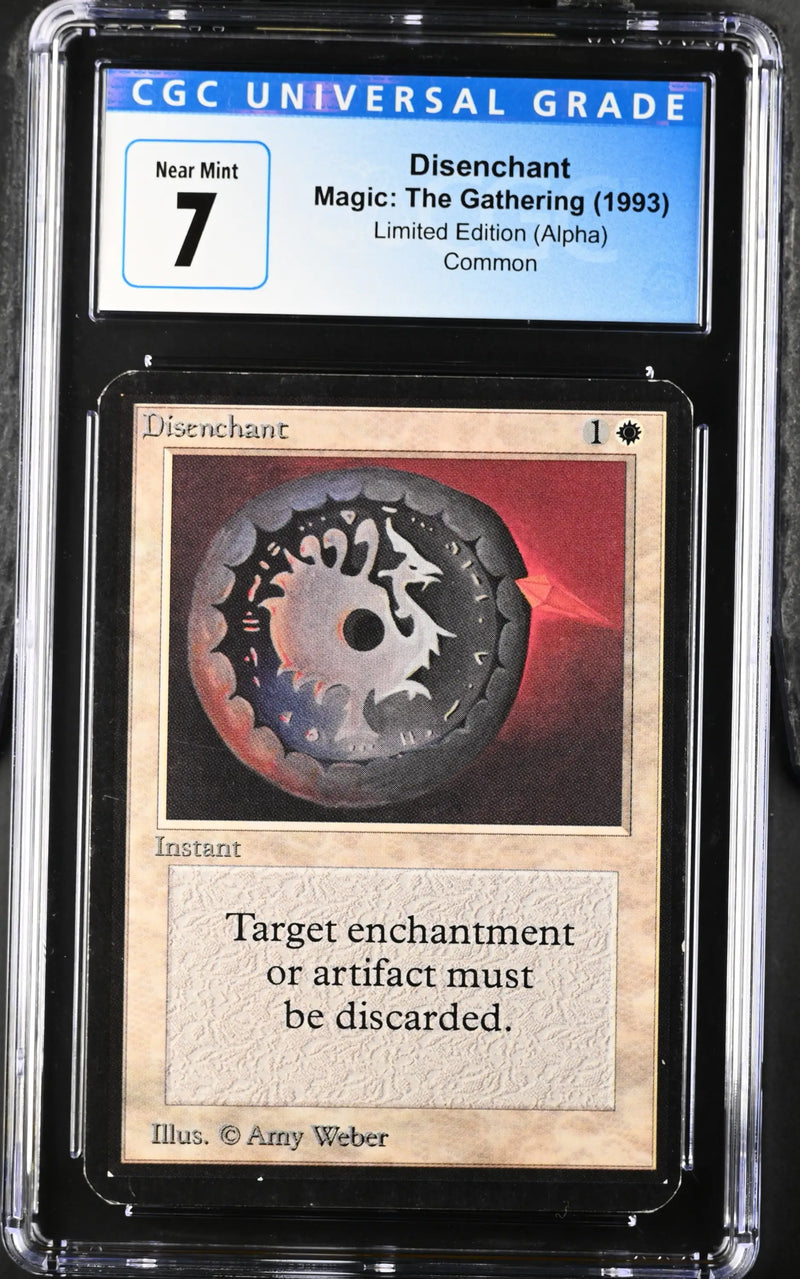 Magic: The Gathering MTG Disenchant [Alpha Edition] Graded CGC 7 Near Mint - TCG Card Single