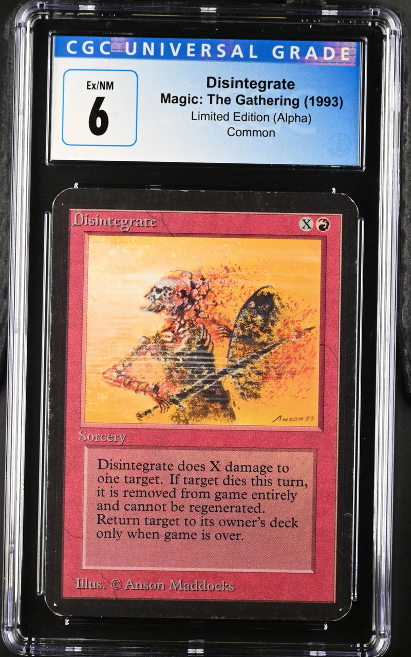 Magic: The Gathering MTG Disintegrate [Alpha Edition] Graded CGC 6 Ex/NM - TCG Card Single