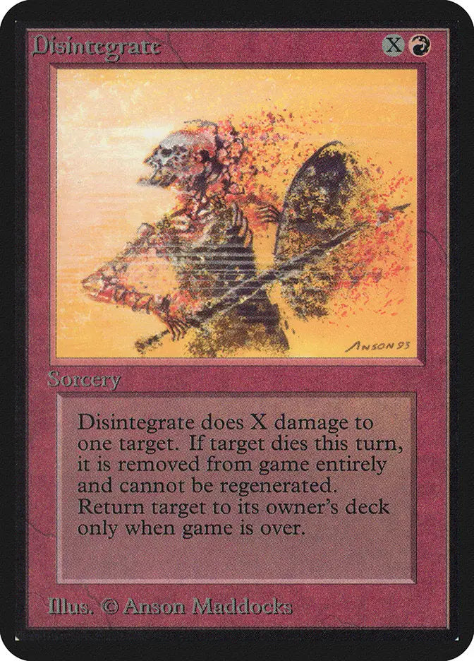 Magic: The Gathering MTG Disintegrate [Alpha Edition] Graded CGC 6 Ex/NM - TCG Card Single