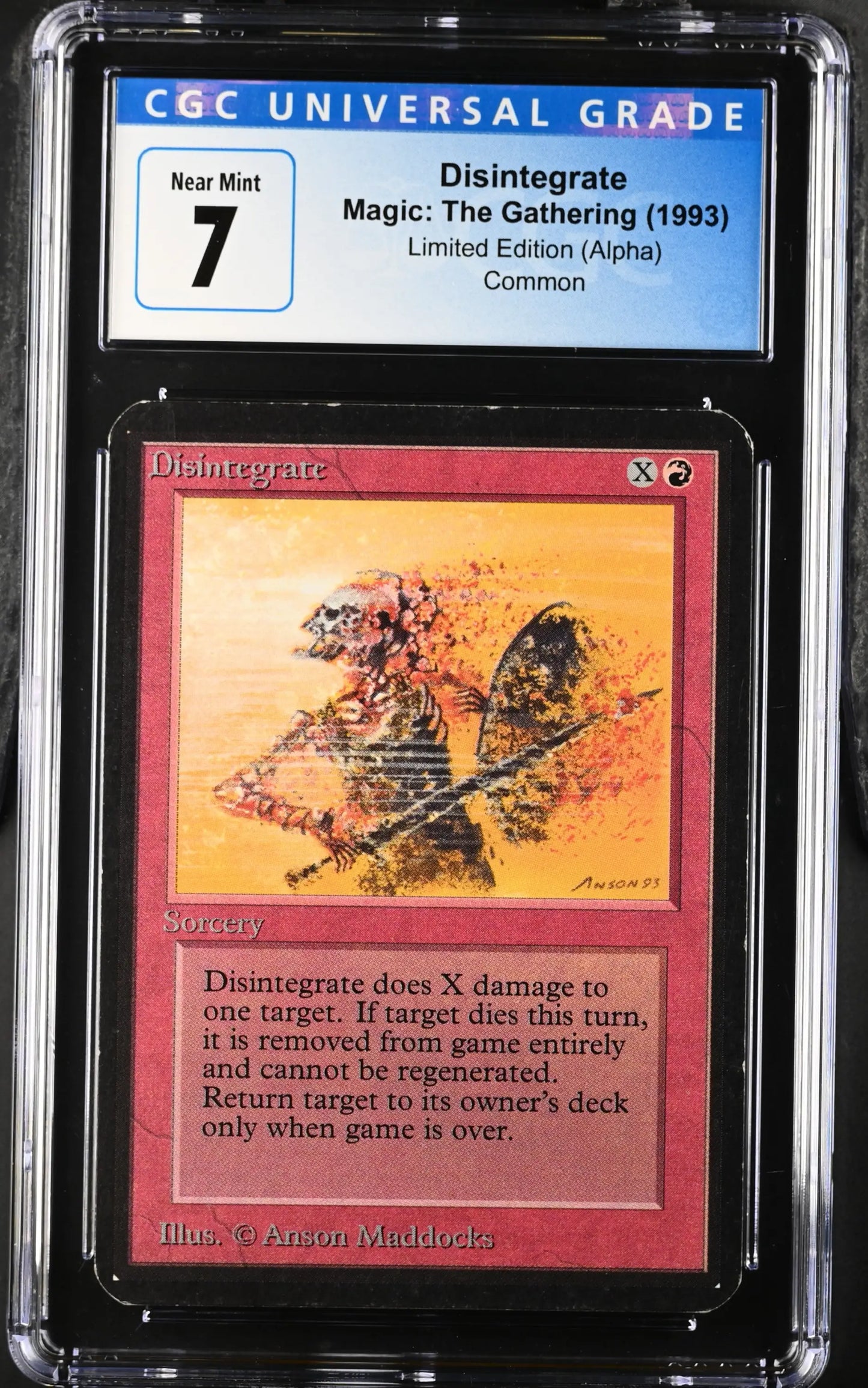 Magic: The Gathering MTG Disintegrate [Alpha Edition] Graded CGC 7 Near Mint - TCG Card Single