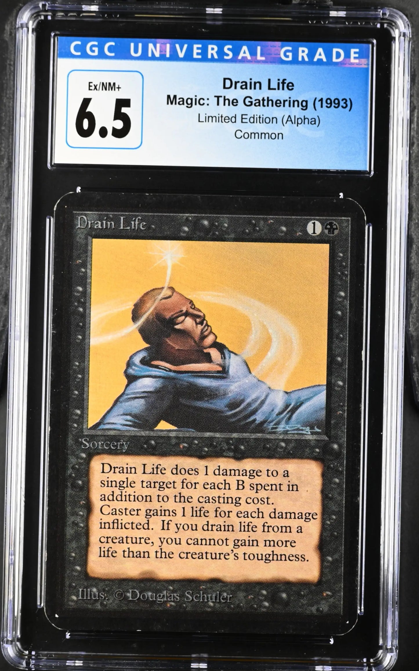 Magic: The Gathering MTG Drain Life [Alpha Edition] Graded CGC 6.5 Ex/NM+ - TCG Card Single