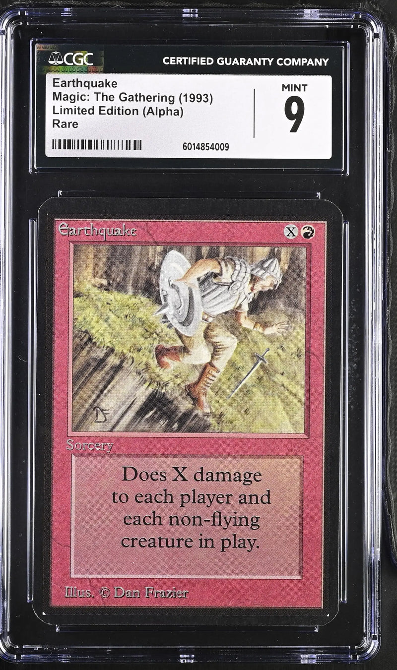 Magic: The Gathering MTG Earthquake [Alpha Edition] Graded CGC 9 Mint - Magic Card Single