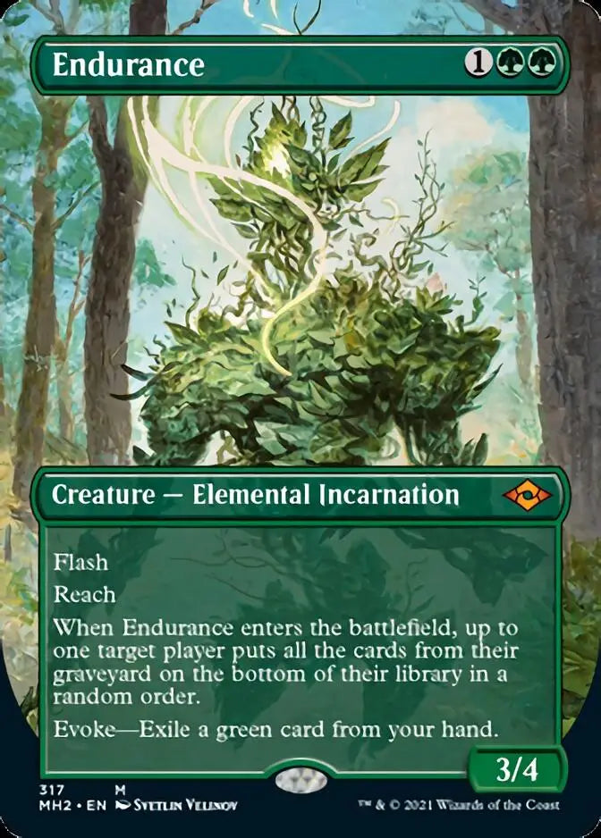 Magic: the Gathering MTG Endurance (Borderless Alternate Art) [Modern Horizons 2] Graded 9 Mint Foil - TCG Card Single