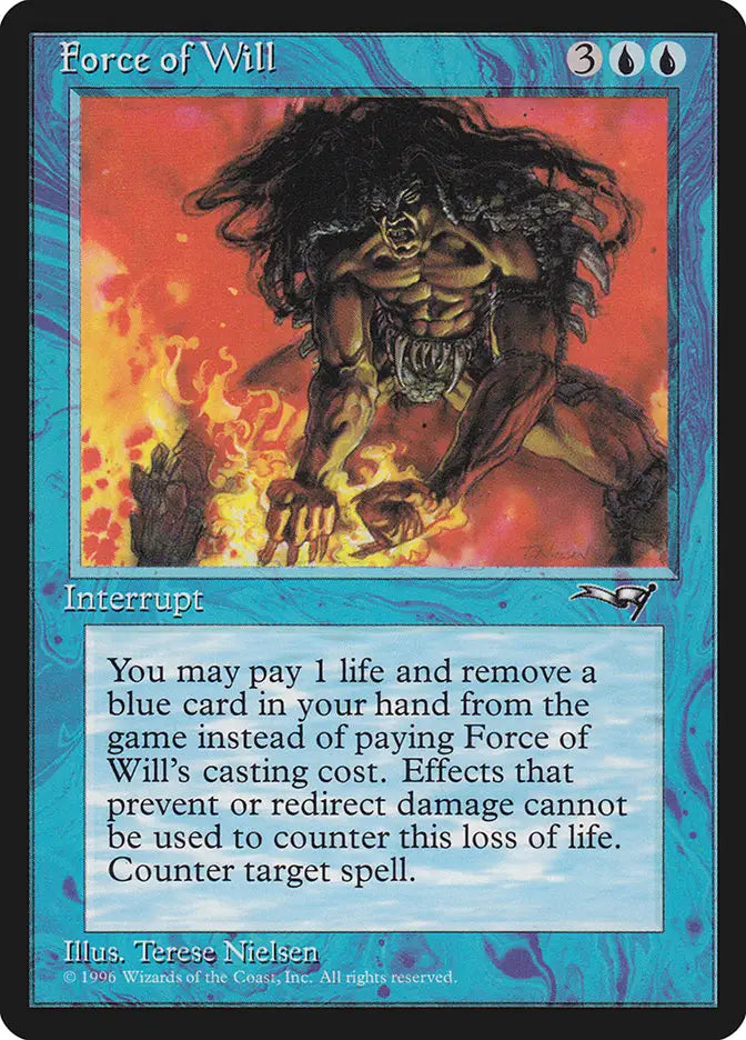 Magic: The Gathering MTG Force of Will [Alliances] Graded CGC 10 Gem Mint - TCG Card Single