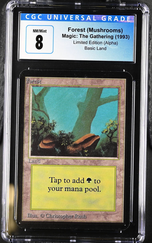 Magic: The Gathering MTG Forest (294) [Alpha Edition] Graded CGC 8 NM/Mint - TCG Card Single