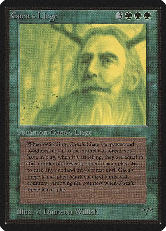 Magic: The Gathering MTG Gaea’s Liege [Beta Edition] Graded CGC 5.5 Excellent+ - TCG Card Single
