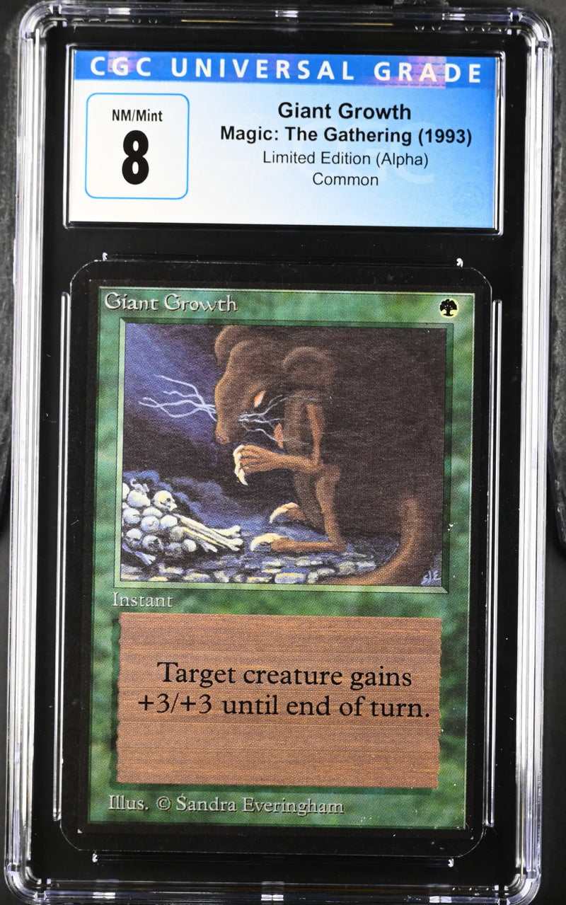 Magic: The Gathering MTG Giant Growth [Alpha Edition] Graded CGC 6 Ex/NM - TCG Card Single