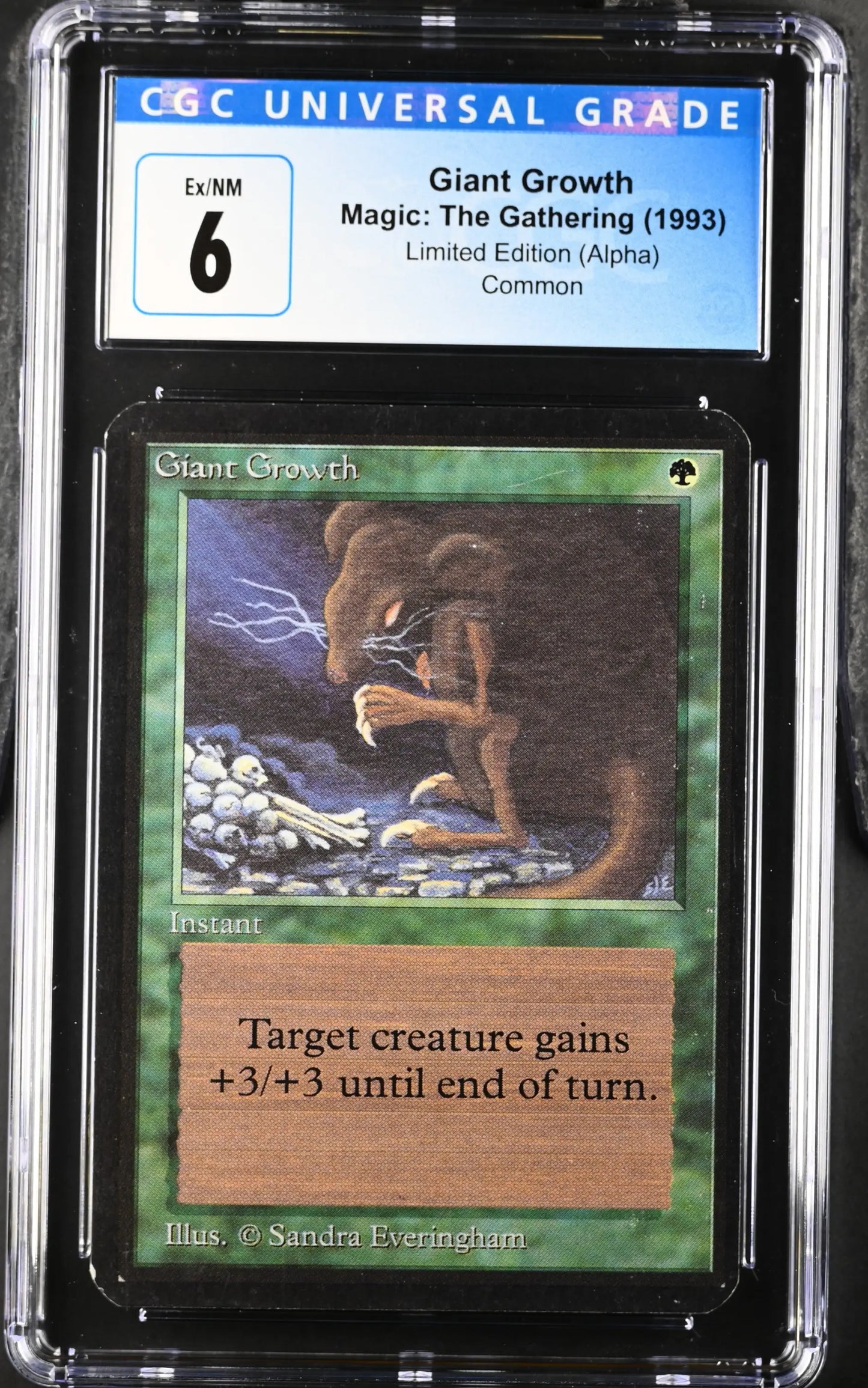 Magic: The Gathering MTG Giant Growth [Alpha Edition] Graded CGC 6 Ex/NM - TCG Card Single