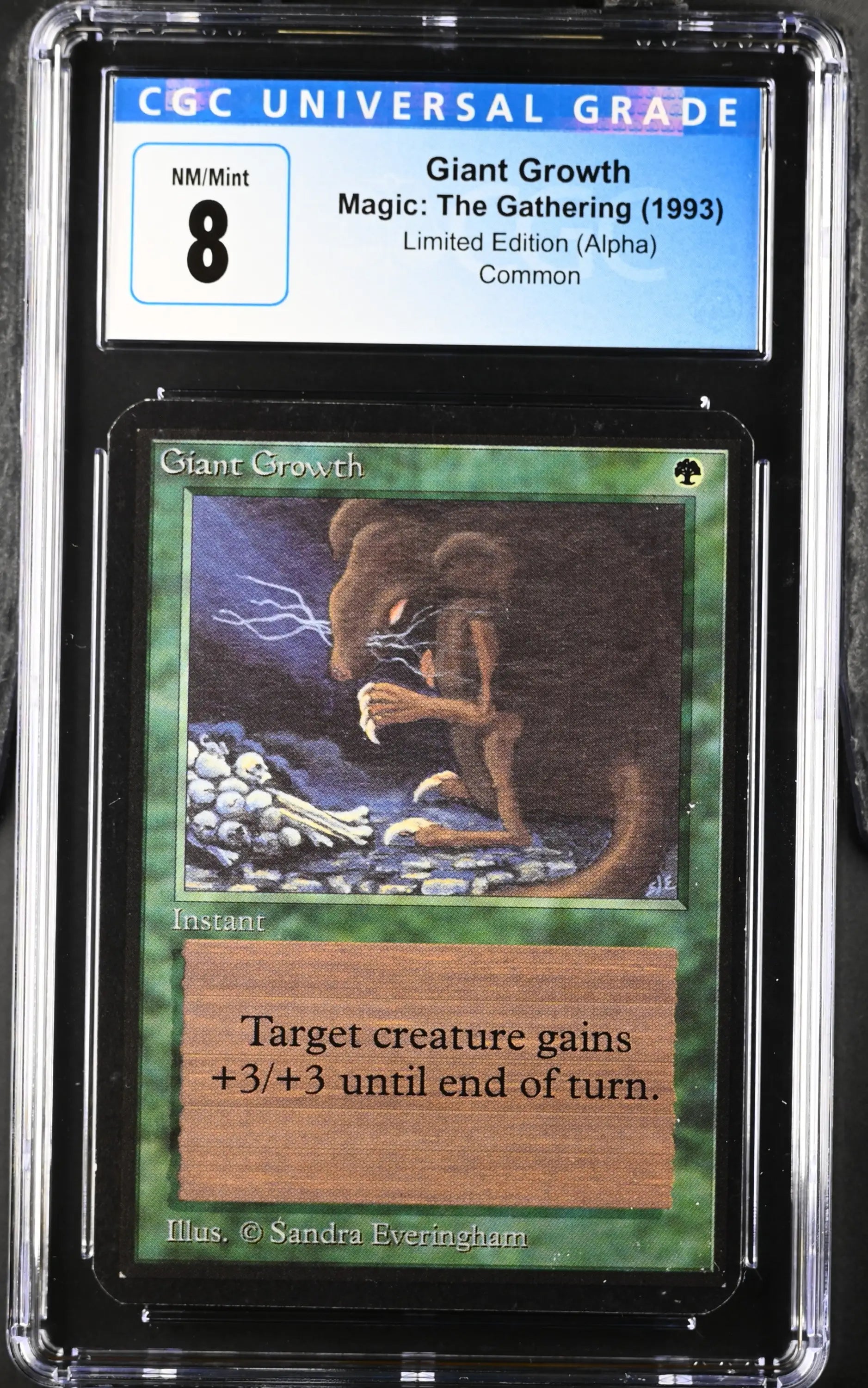 Magic: The Gathering MTG Giant Growth [Alpha Edition] Graded CGC 8 NM/Mint - TCG Card Single