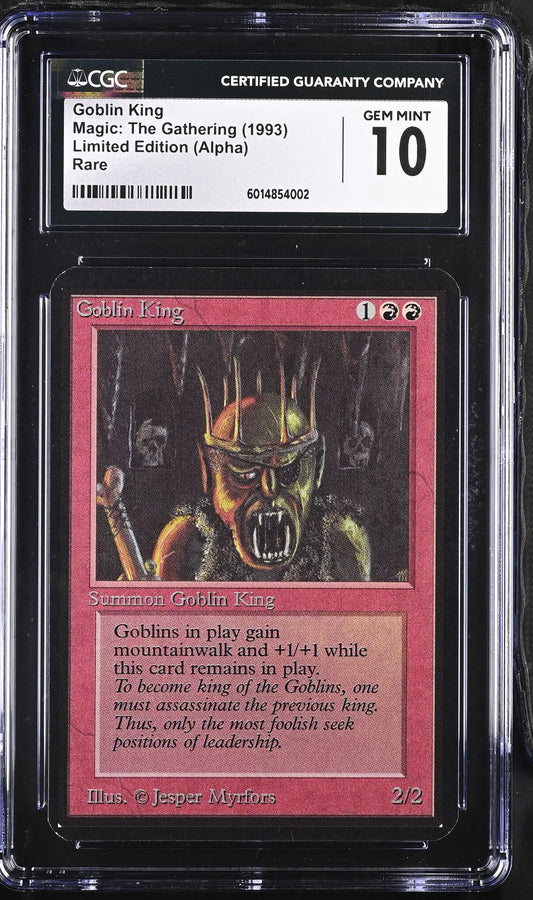 Magic: The Gathering MTG Goblin King [Alpha Edition] Graded CGC 10 Gem Mint - Magic Card Single