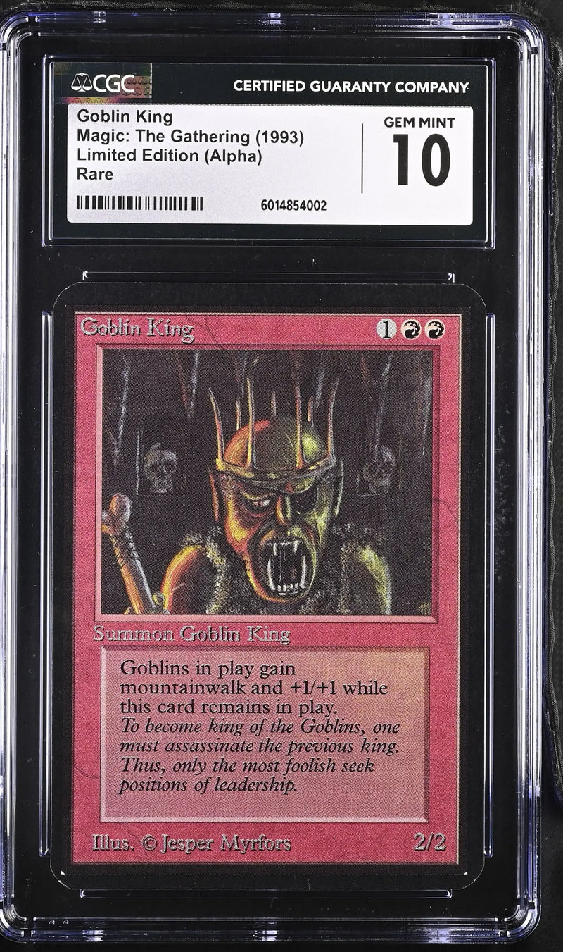 Magic: The Gathering MTG Goblin King [Alpha Edition] Graded CGC 10 Gem Mint - Magic Card Single