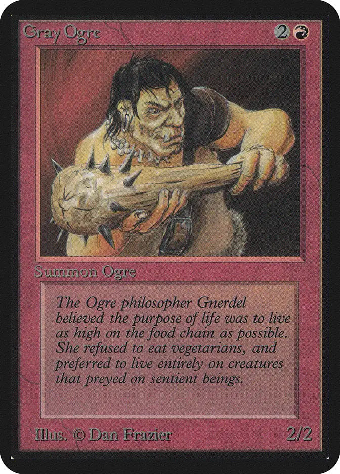 Magic: The Gathering MTG Gray Ogre [Alpha Edition] Graded CGC 7.5 Near Mint+ - TCG Card Single