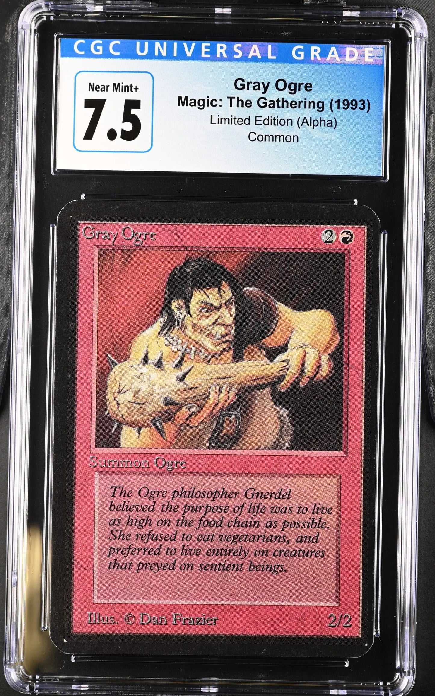 Magic: The Gathering MTG Gray Ogre [Alpha Edition] Graded CGC 7.5 Near Mint+ - TCG Card Single