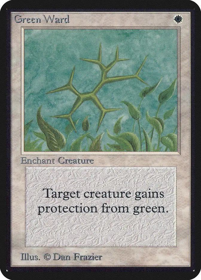 Magic: The Gathering MTG Green Ward [Alpha Edition] Graded CGC 7 Near Mint - TCG Card Single