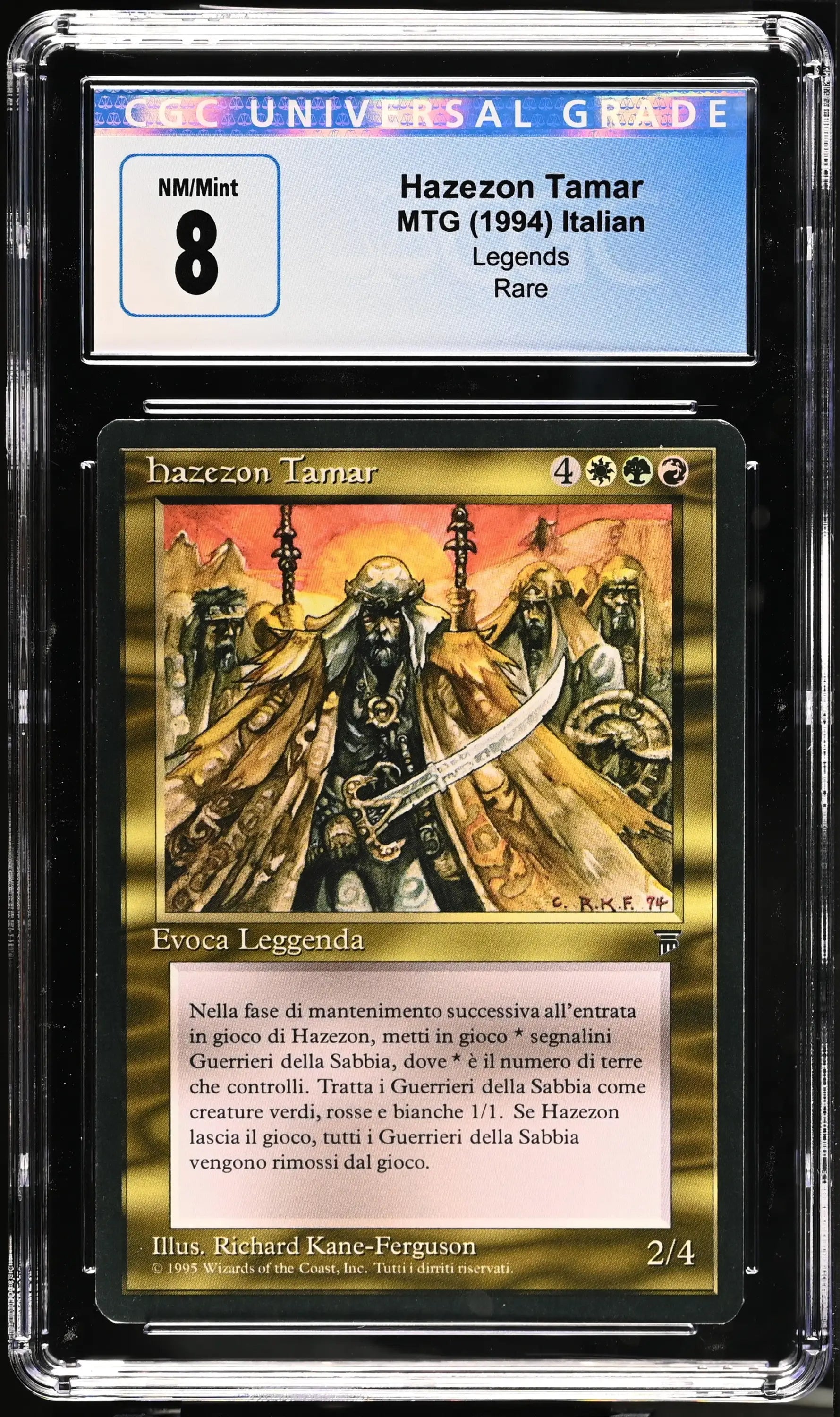 Magic: the Gathering MTG Hazezon Tamar Italian [Legends] Graded 8 NM/Mint - Magic Card Single