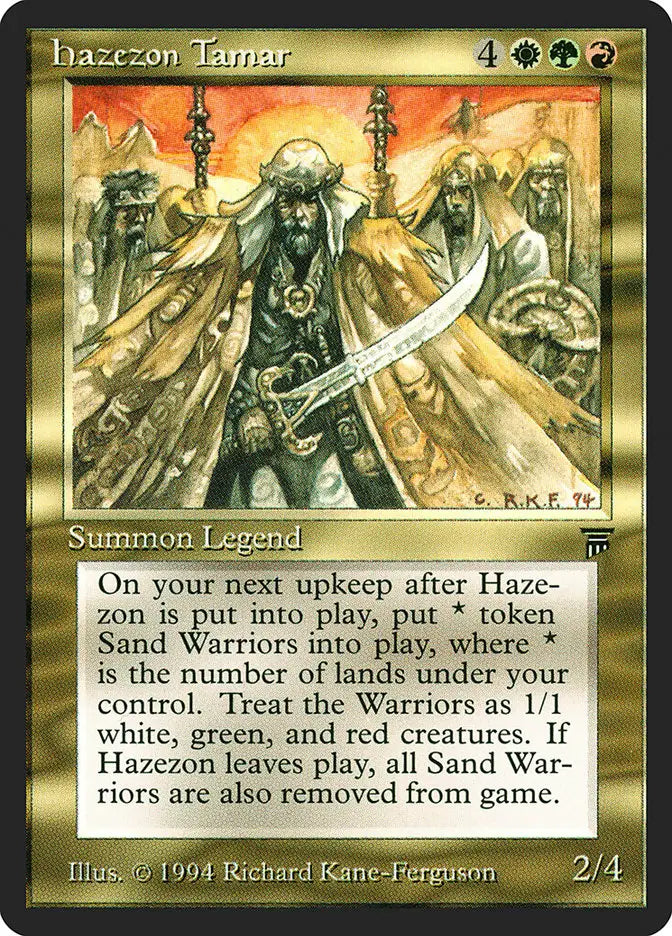 Magic: the Gathering MTG Hazezon Tamar Italian [Legends] Graded 8 NM/Mint - Magic Card Single