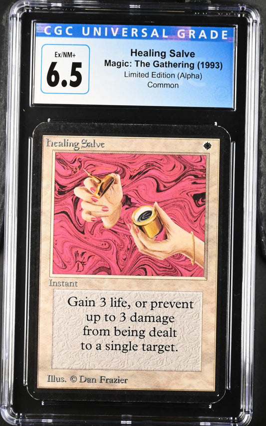 Magic: the Gathering MTG Healing Salve [Alpha Edition] Graded 6.5 Ex/NM+ - Magic Card Single