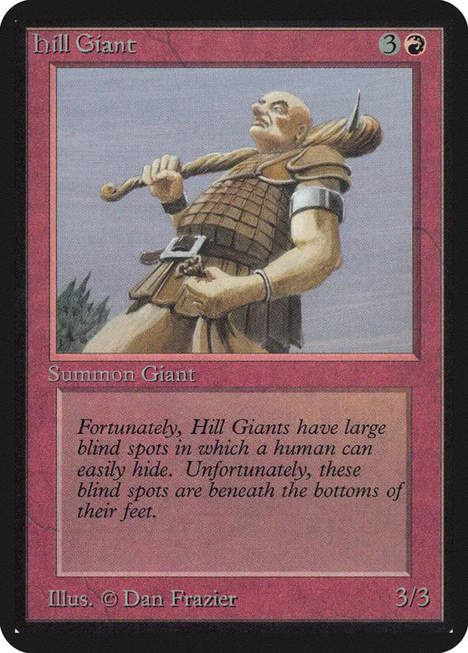Magic: the Gathering MTG Hill Giant [Alpha Edition] Graded 8.5 NM/Mint+ - Magic Card Single