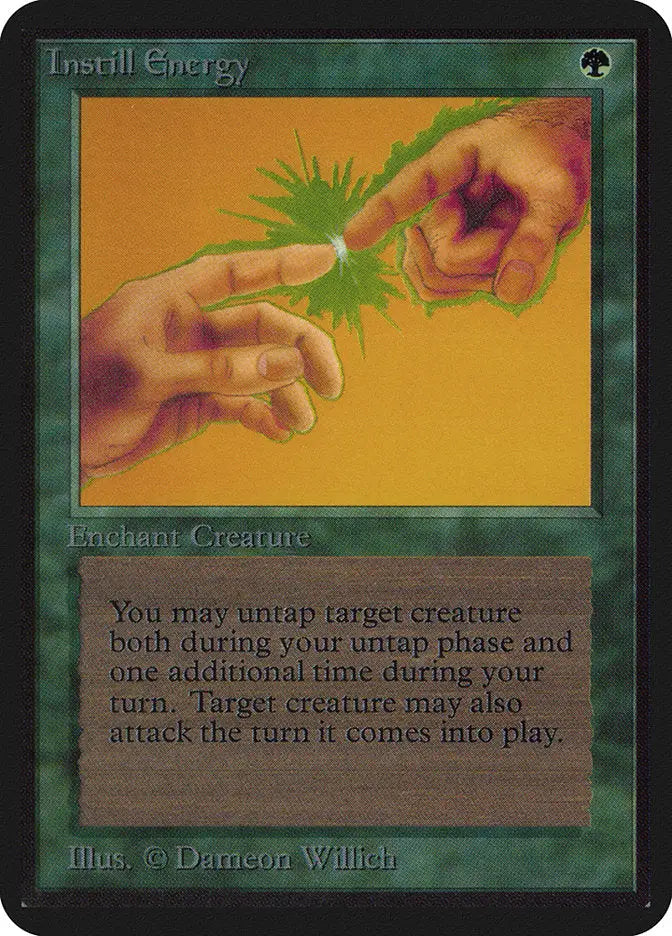 Magic: the Gathering MTG Instill Energy [Alpha Edition] Graded CGC 6.5 EX/NM+ - Magic Card Single