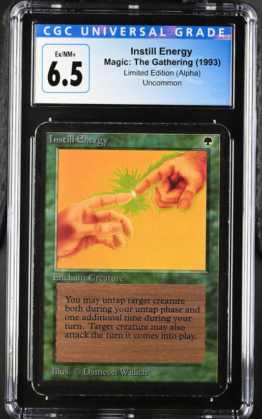 Magic: the Gathering MTG Instill Energy [Alpha Edition] Graded CGC 6.5 EX/NM+ - Magic Card Single