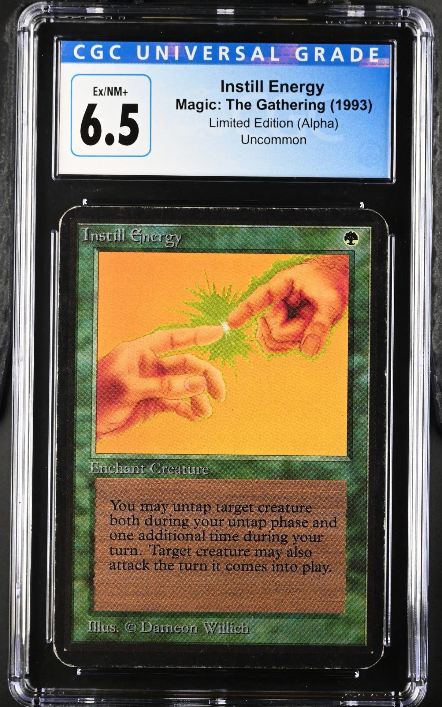 Magic: the Gathering MTG Instill Energy [Alpha Edition] Graded CGC 6.5 EX/NM+ - Magic Card Single