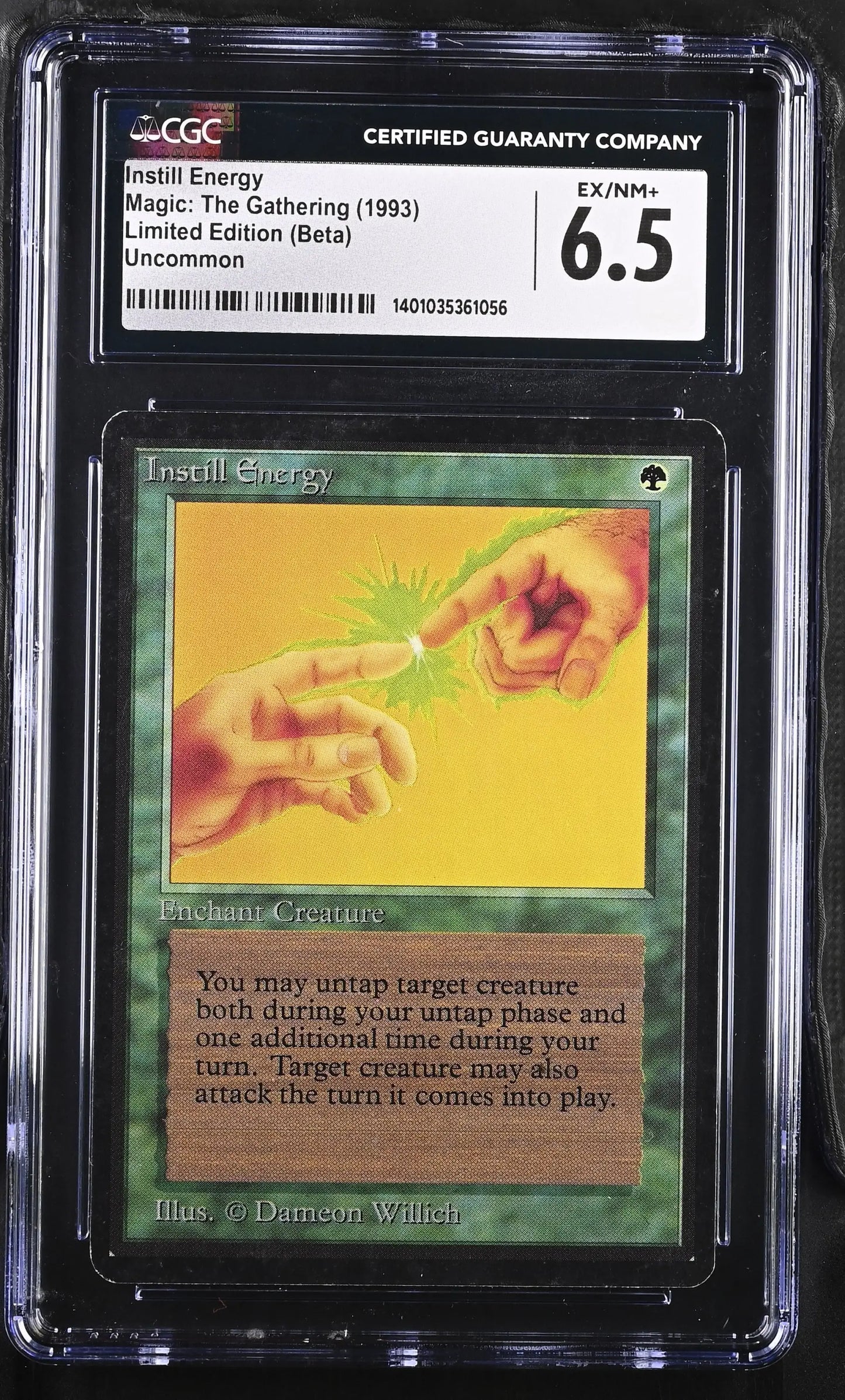 Magic: The Gathering MTG Instill Energy [Beta Edition] Graded CGC 6.5 Ex/NM+ - Magic Card Single