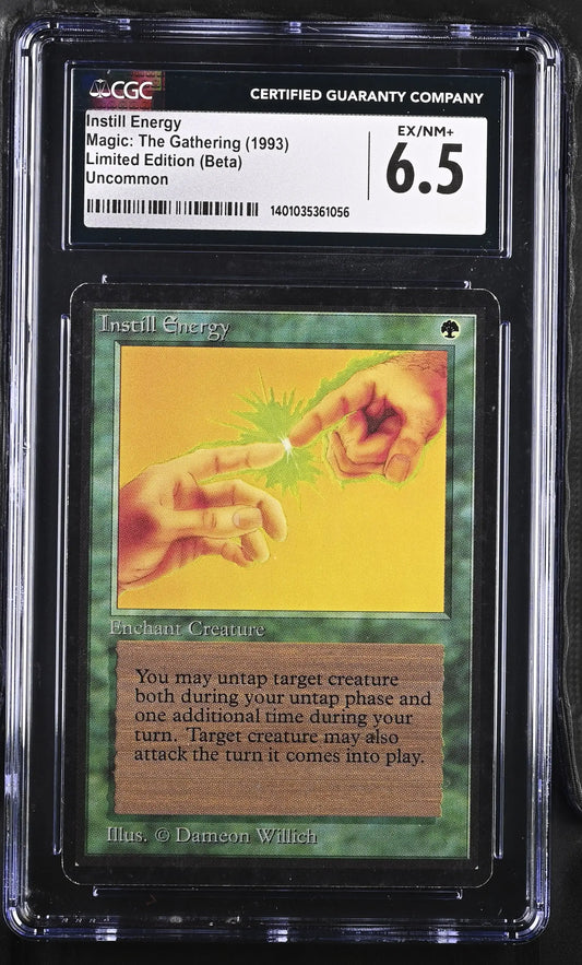 Magic: The Gathering MTG Instill Energy [Beta Edition] Graded CGC 6.5 Ex/NM+ - Magic Card Single