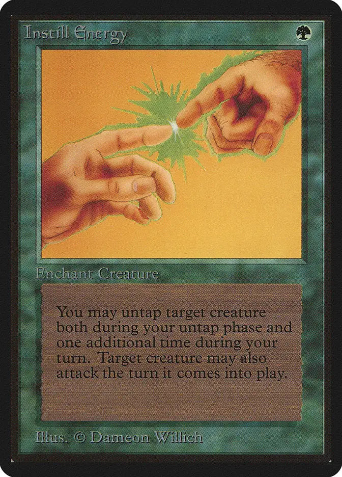 Magic: The Gathering MTG Instill Energy [Beta Edition] Graded CGC 6.5 Ex/NM+ - Magic Card Single
