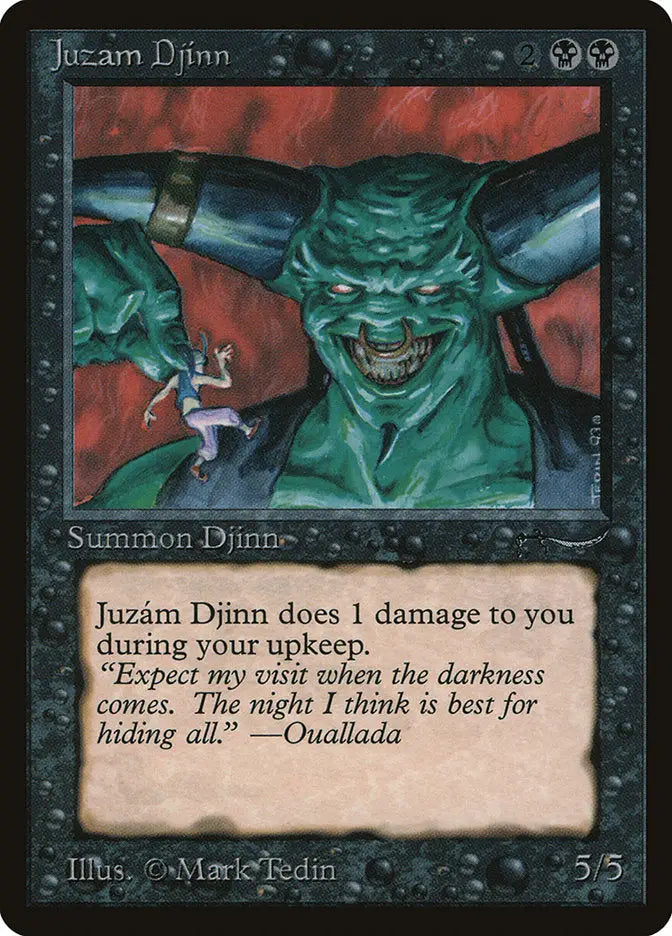 Magic: the Gathering MTG Juzam Djinn [Arabian Nights] Graded CGC 7.5 Near Mint+ - Magic Card Single