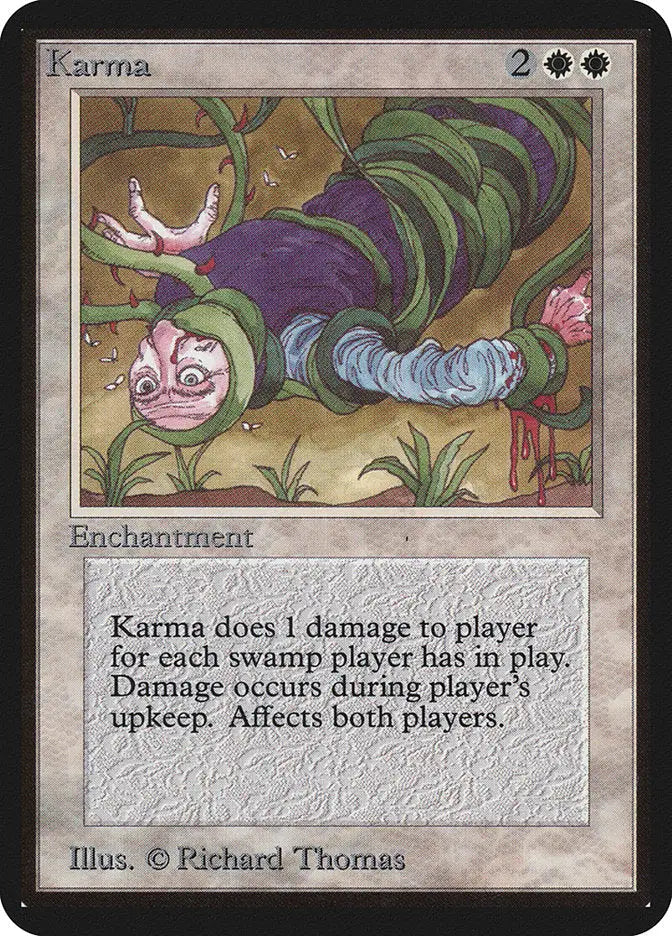 Magic: the Gathering MTG Karma [Alpha Edition] Graded CGC 8 NM/Mint - Magic Card Single