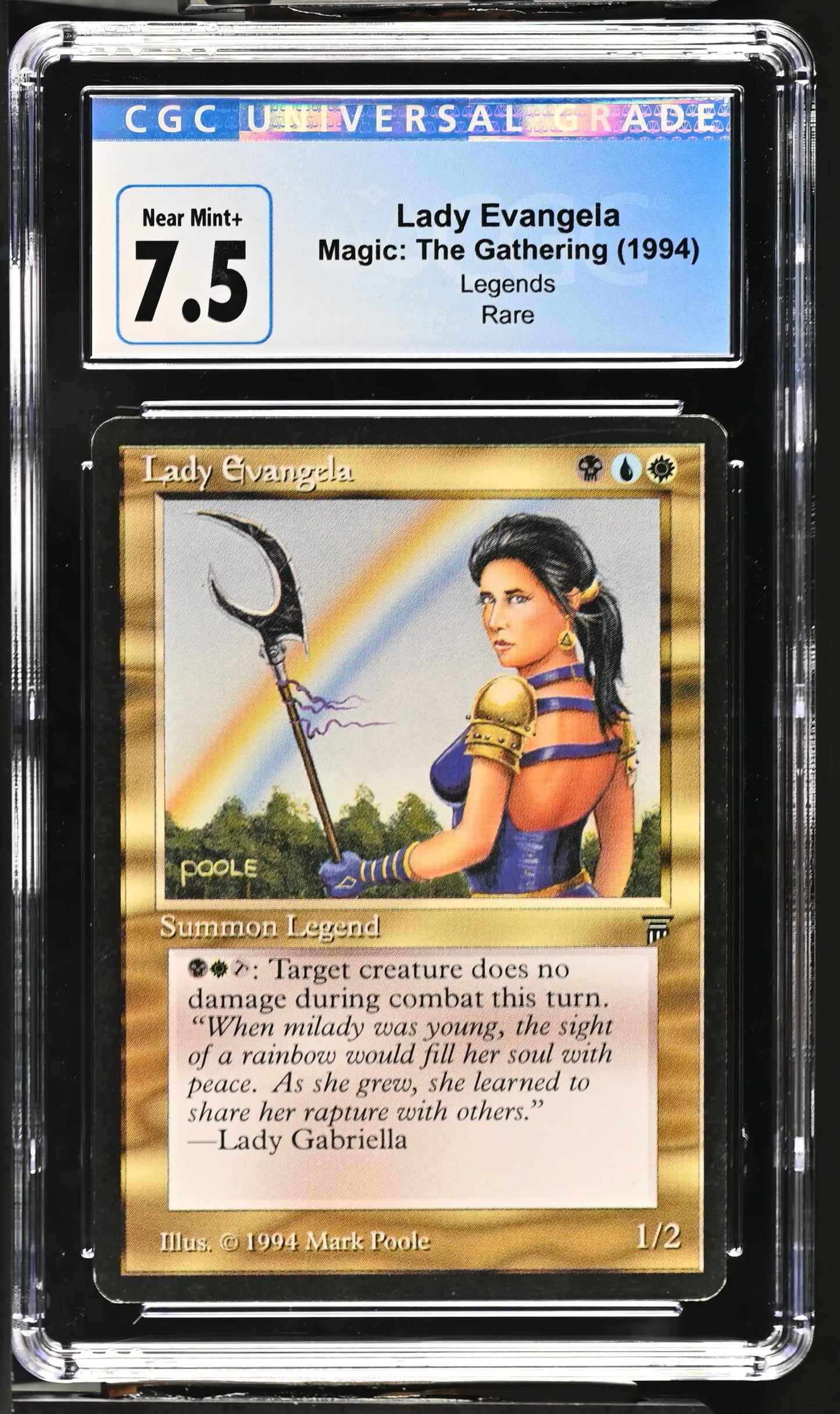 Magic: the Gathering MTG Lady Evangela [Legends] Graded CGC 7.5 Near Mint+ - Magic Card Single