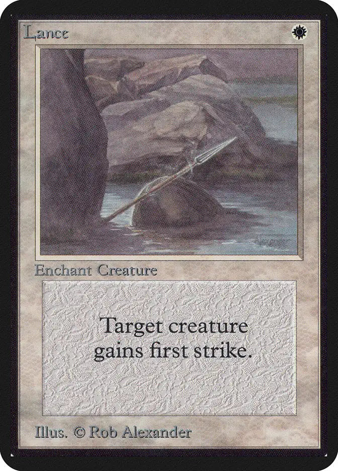 Magic: the Gathering MTG Lance [Alpha Edition] Graded CGC 8 NM/Mint - Magic Card Single