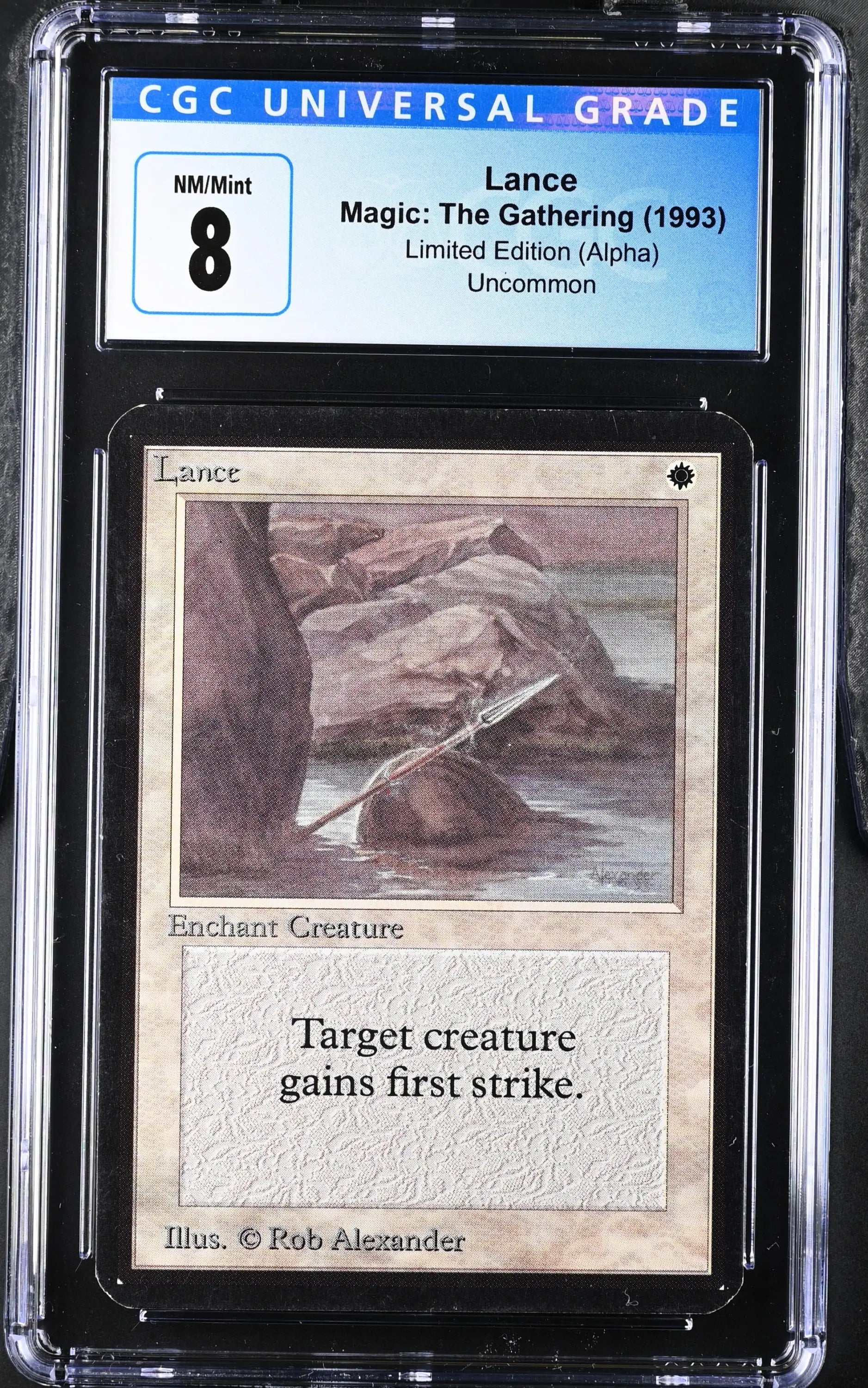 Magic: the Gathering MTG Lance [Alpha Edition] Graded CGC 8 NM/Mint - Magic Card Single