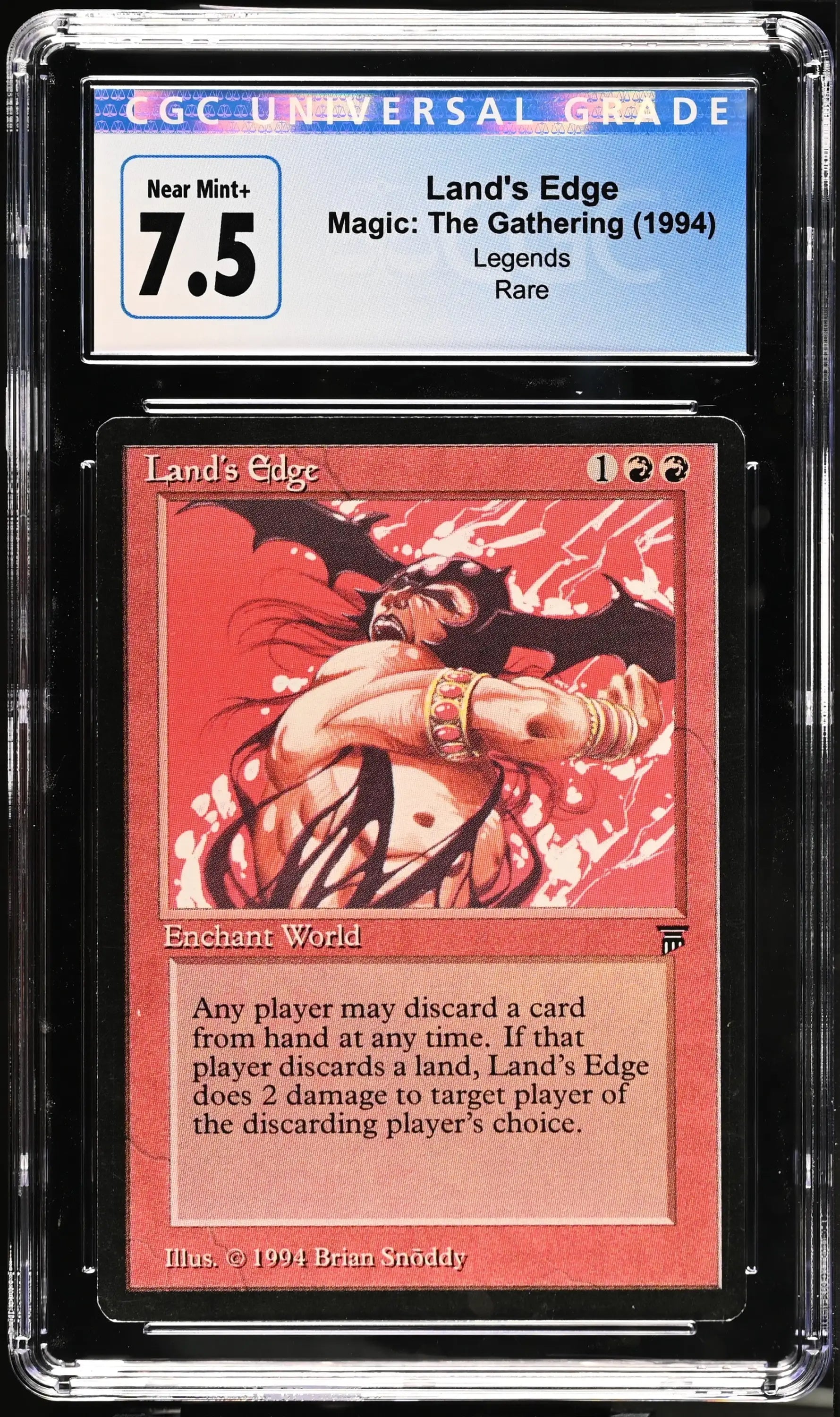 Magic: the Gathering MTG Land’s Edge [Legends] Graded CGC 7.5 Near Mint+ - Magic Card Single